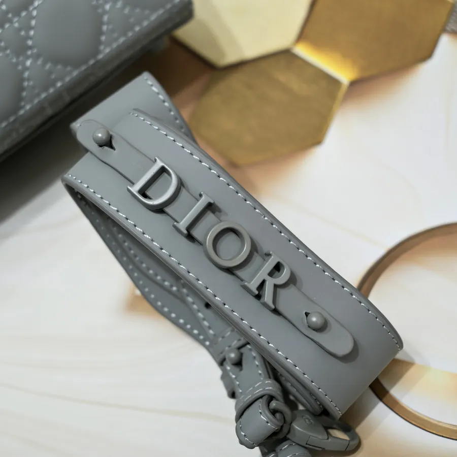 Di0r Ultra Matte Calfskin Tote with Chain Handles