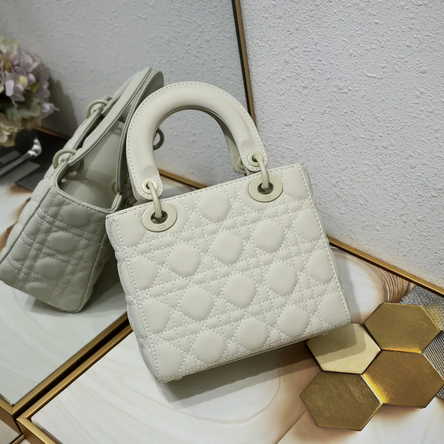 Di0r Ultra Matte Calfskin Crossbody Bag 20cm