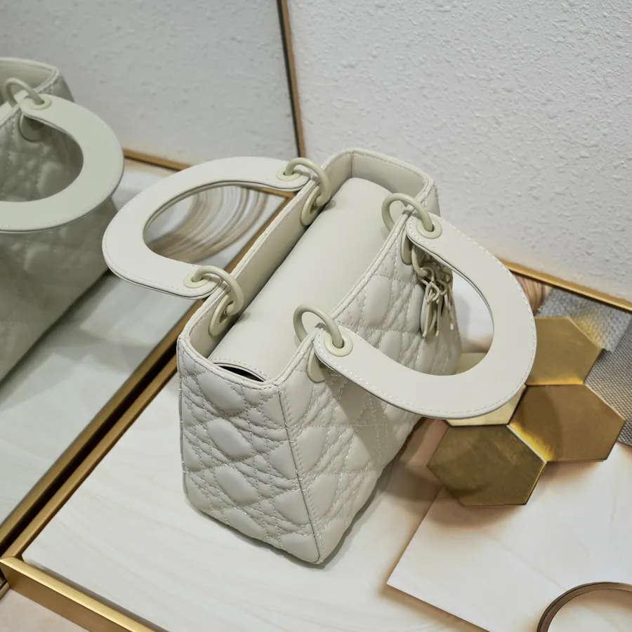 Di0r Ultra Matte Calfskin Crossbody Bag 20cm