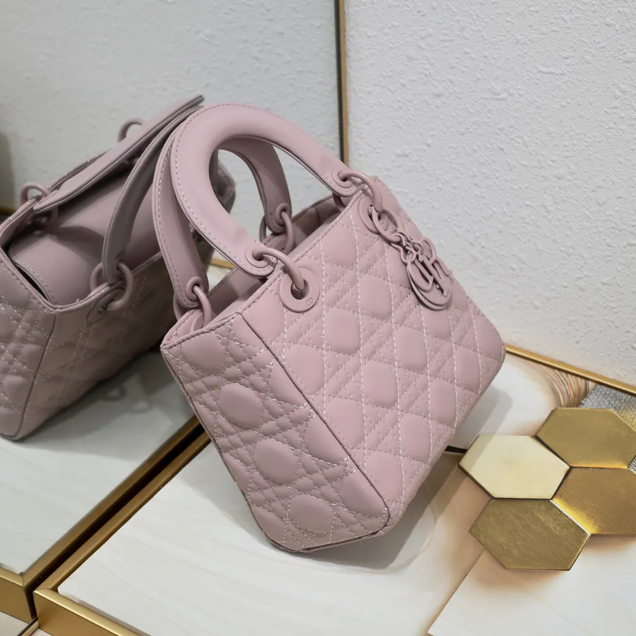 Di0r Ultra Matte Purple Calfskin Crossbody Bag