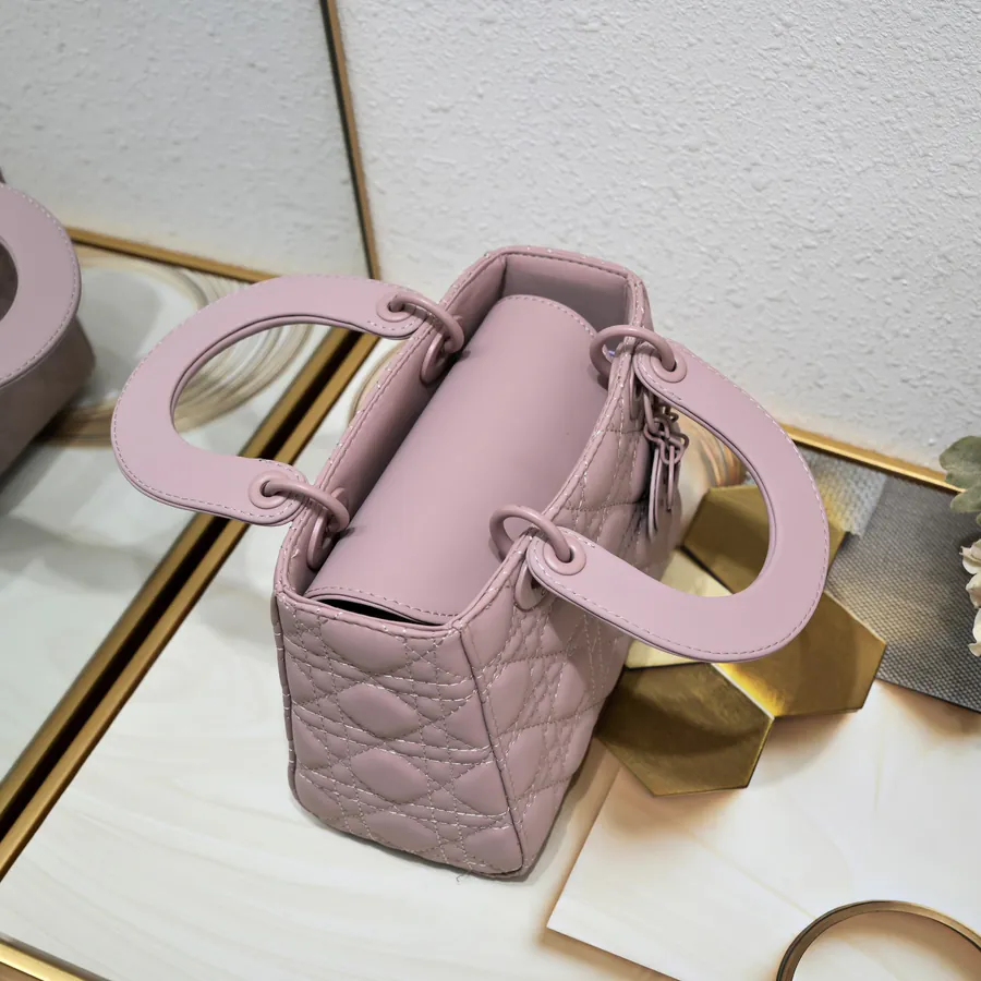 Di0r Ultra Matte Purple Calfskin Crossbody Bag
