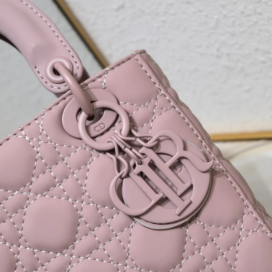 Di0r Ultra Matte Purple Calfskin Crossbody Bag