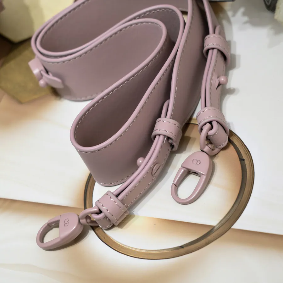 Di0r Ultra Matte Purple Calfskin Crossbody Bag