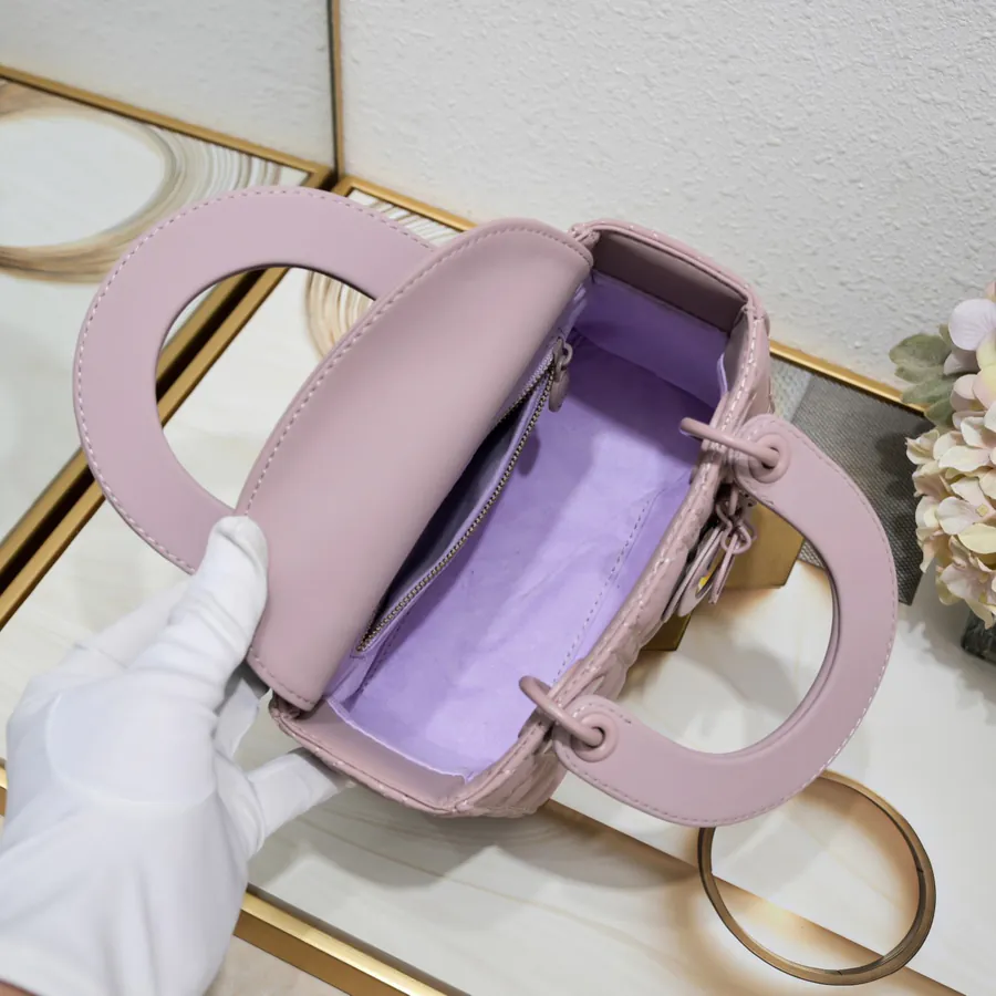 Di0r Ultra Matte Purple Calfskin Crossbody Bag