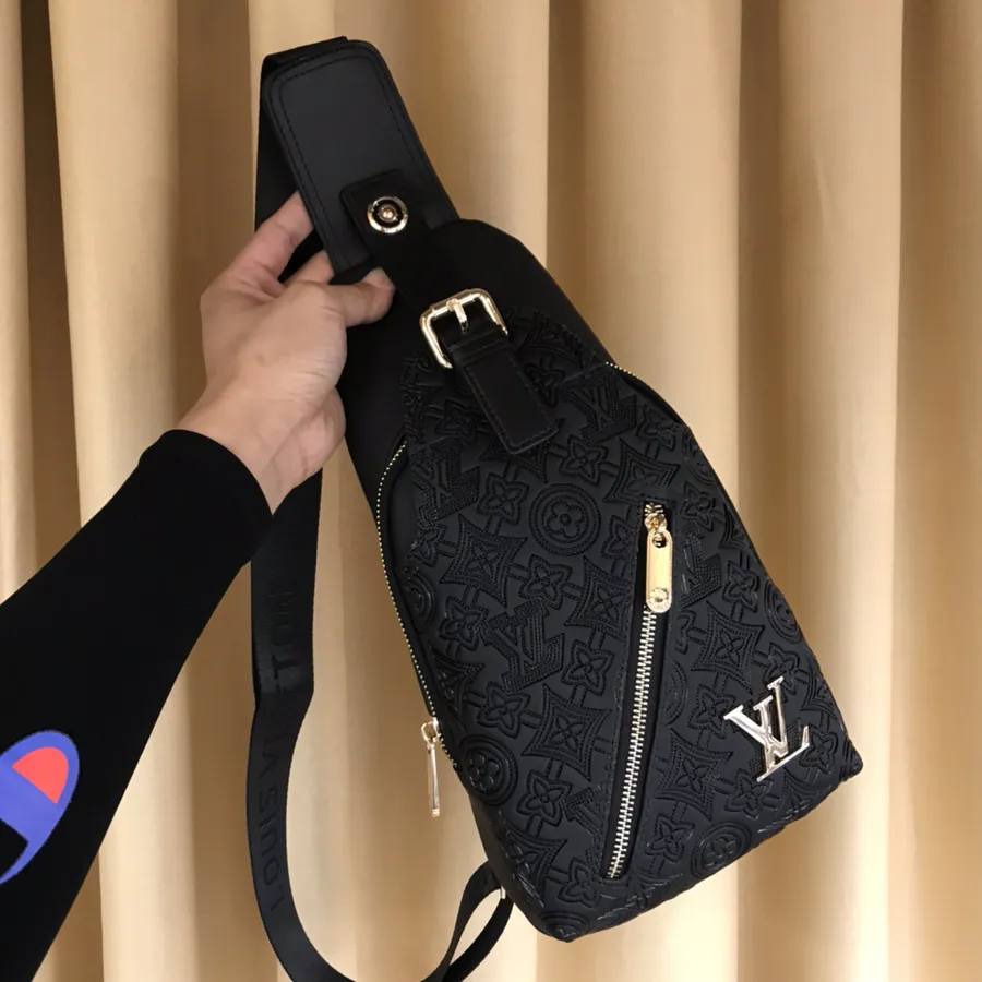 V Style Chest Bag Premium Leather, Simple Design, Sleek Look