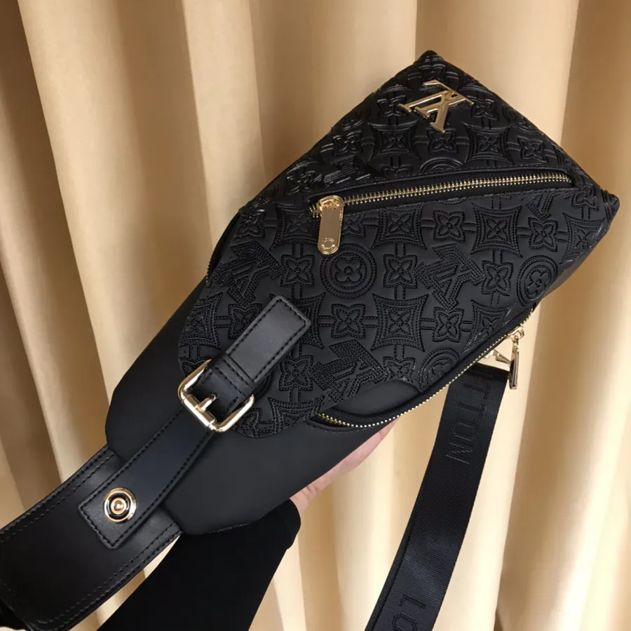 V Style Chest Bag Premium Leather, Simple Design, Sleek Look