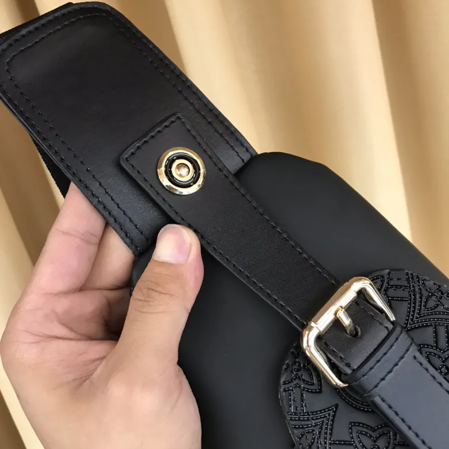 V Style Chest Bag Premium Leather, Simple Design, Sleek Look
