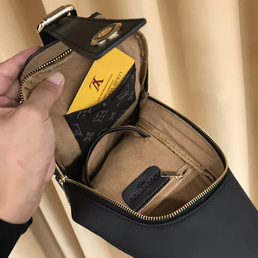 V Style Chest Bag Premium Leather, Simple Design, Sleek Look