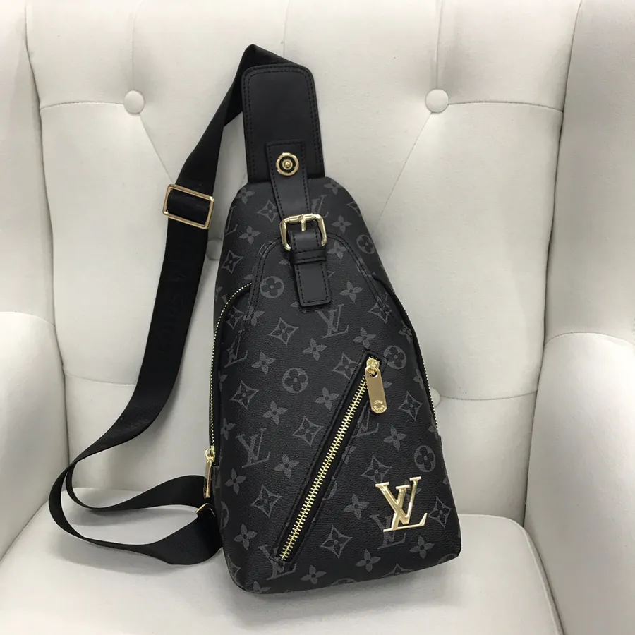 V Style Chest Bag Premium Leather, Sleek Design