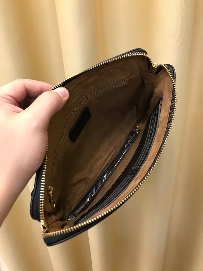 2021 P Brand New Handbag, Grained Calfskin, 27.19.5, Black