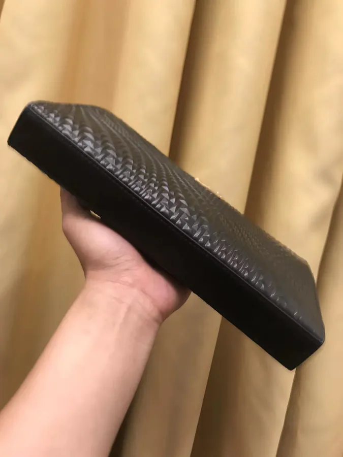 2023 V Brand New Handbag Exclusive Custom Top Grain Embossed Calfskin, 27.18.4, Black