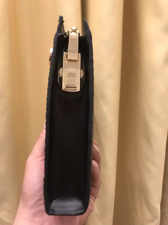 2023 V Collection Handbag Exclusive Top Grain Leather with 2 Number Password Lock