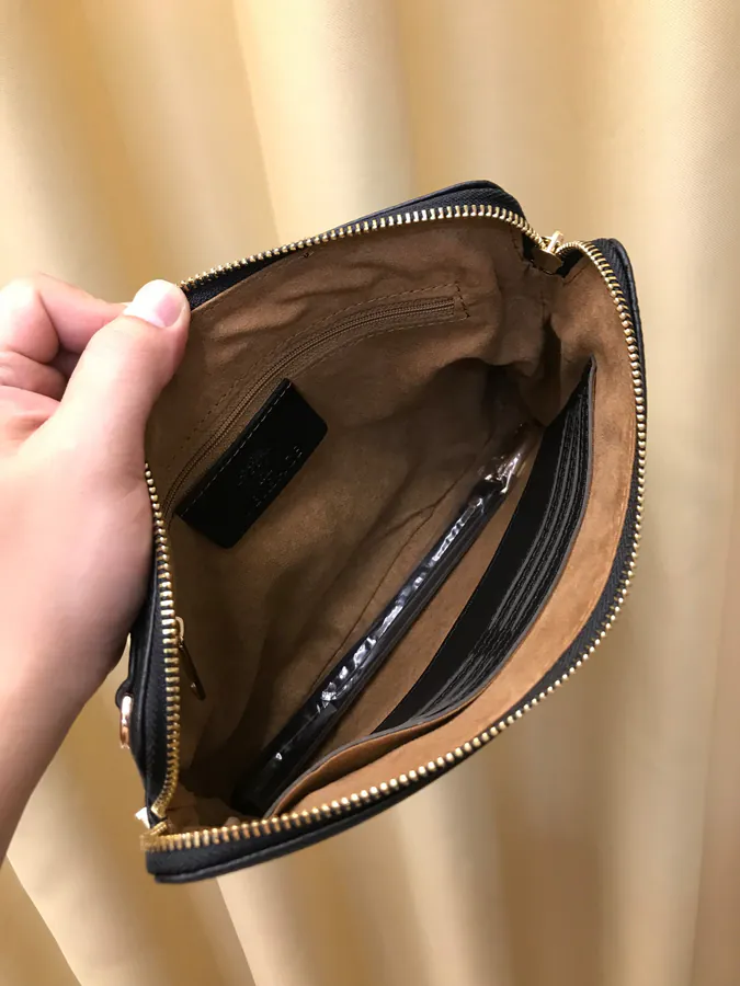 2021 New Fanja Handbag Italian Top Grain Calfskin, 27.19.5 Size, Black