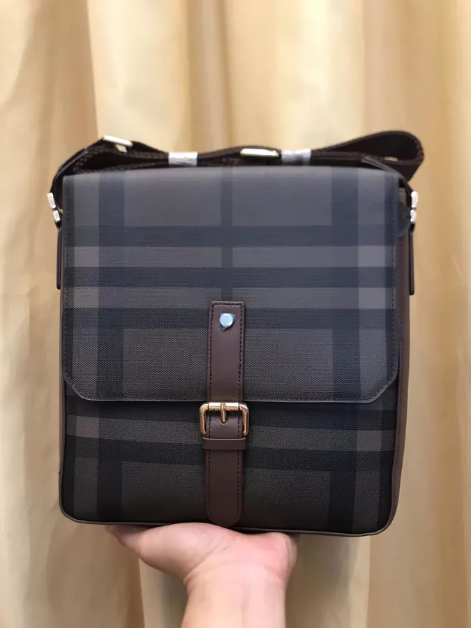 B Family 2023 New Crossbody Bag, Semi Handmade, Grained Calfskin, Classic Design