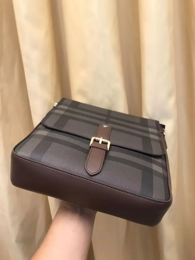 B Family 2023 New Crossbody Bag, Semi Handmade, Grained Calfskin, Classic Design
