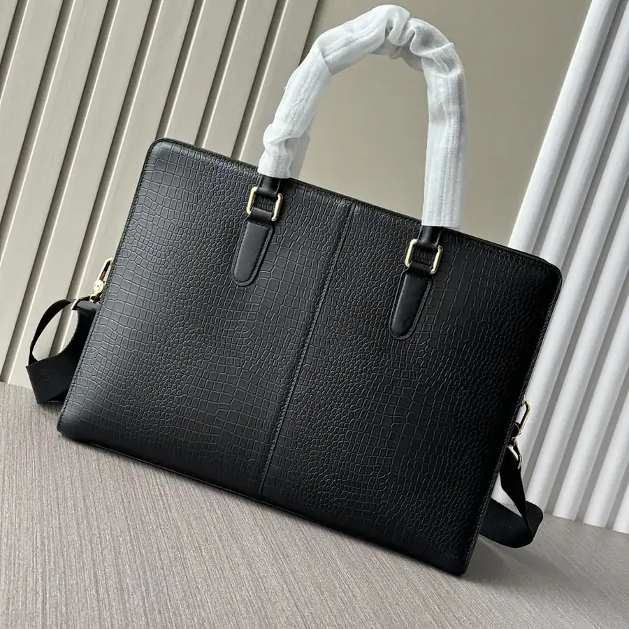 LV Double Zip Tote Bag Premium Italian Calfskin, 2817 1L