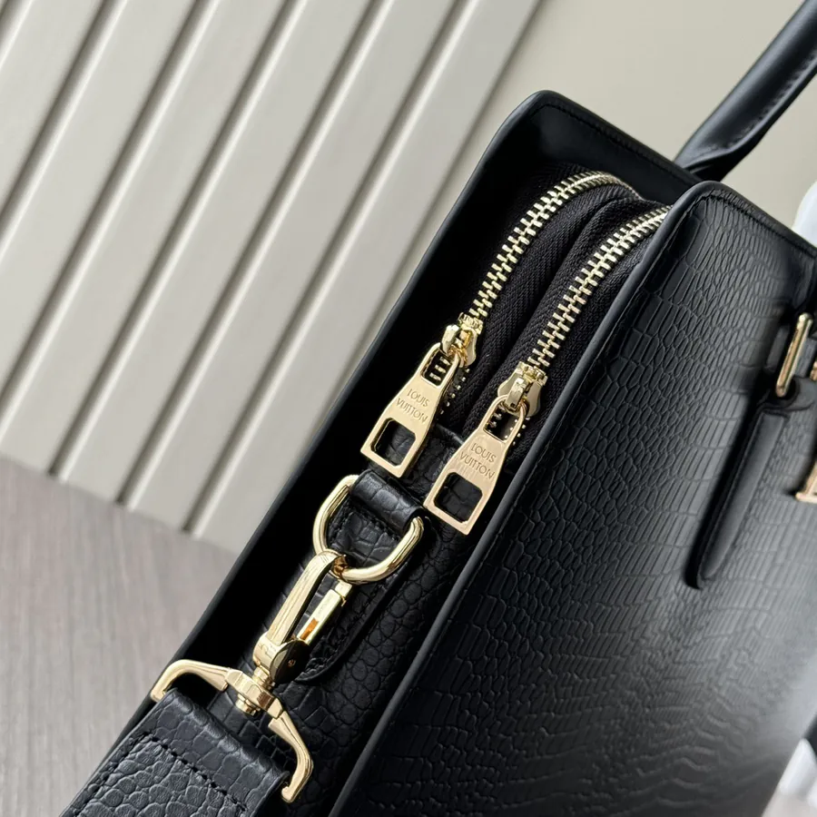 LV Double Zip Tote Bag Premium Italian Calfskin, 2817 1L