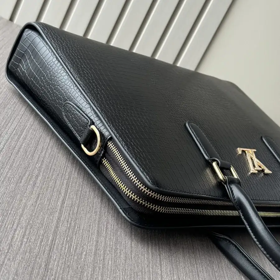 LV Double Zip Tote Bag Premium Italian Calfskin, 2817 1L