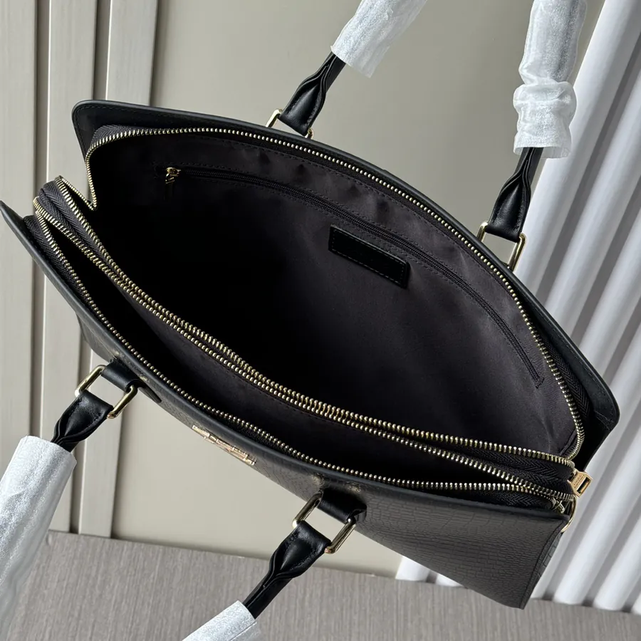 LV Double Zip Tote Bag Premium Italian Calfskin, 2817 1L