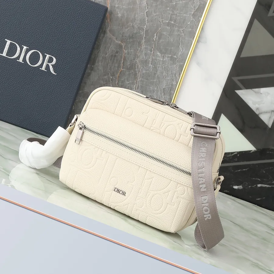 Rider 2.0 Zip Messenger Bag in Beige
