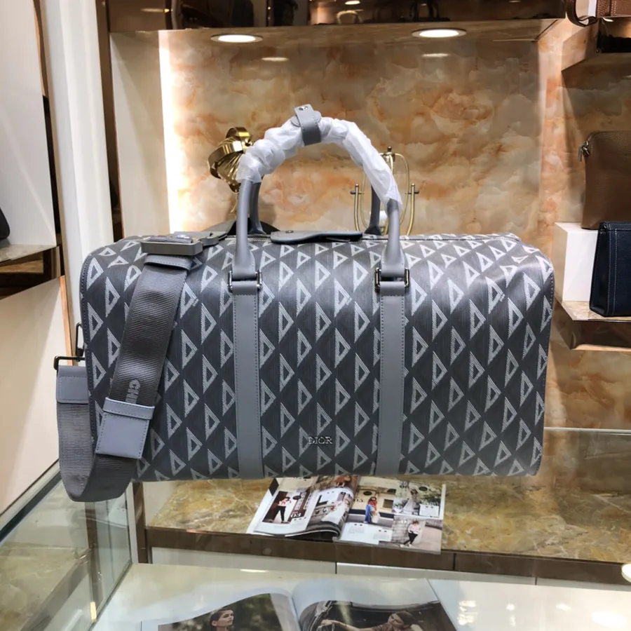 Dior Lingot 50 Travel Bag Premium Leather and Oblique Print Design
