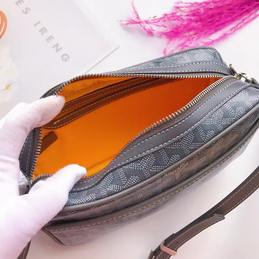 Goyar CapVert Camera Bag French Elegance, Custom Y Graffiti Leather