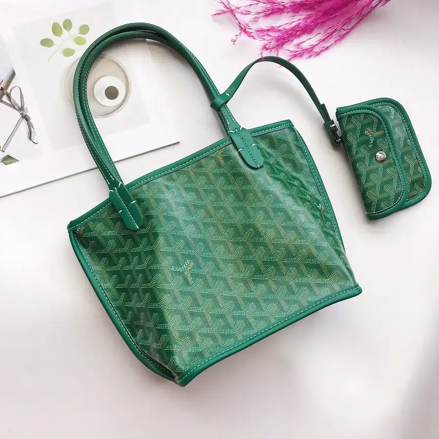 Goyar Mini Shopping Bag Dog Tooth Design, Trendy and Versatile