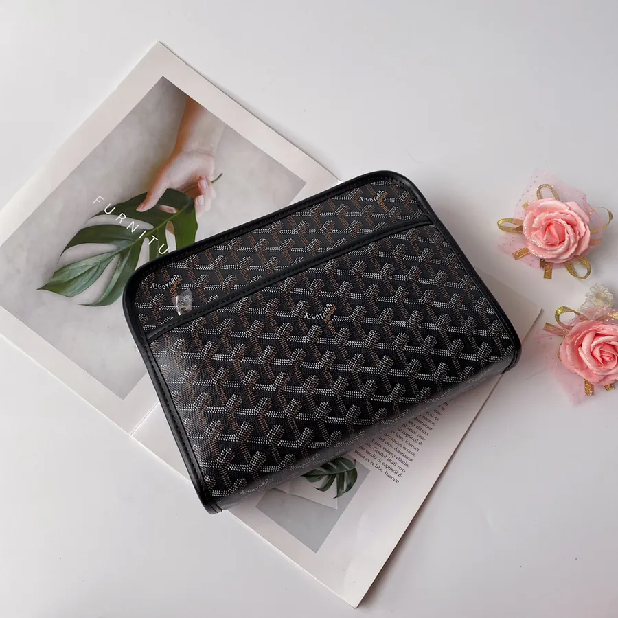 Goyrad Washbag Travel Essential with Original Leather and Hardware