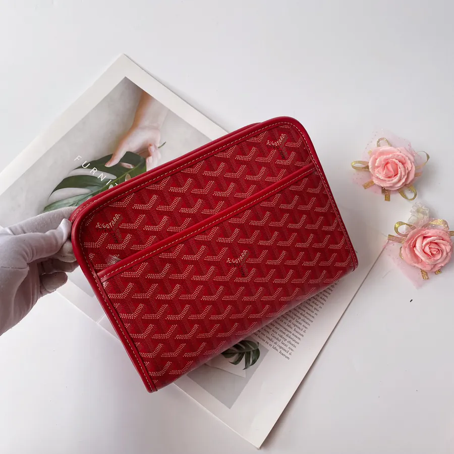 Goyrad Washbag Travel Essential with Original Leather and Hardware