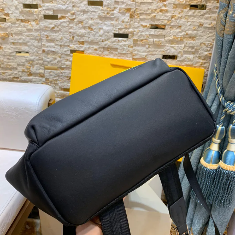 FENDI Double Shoulder Bag with Premium Leather and Custom Waterproof Material