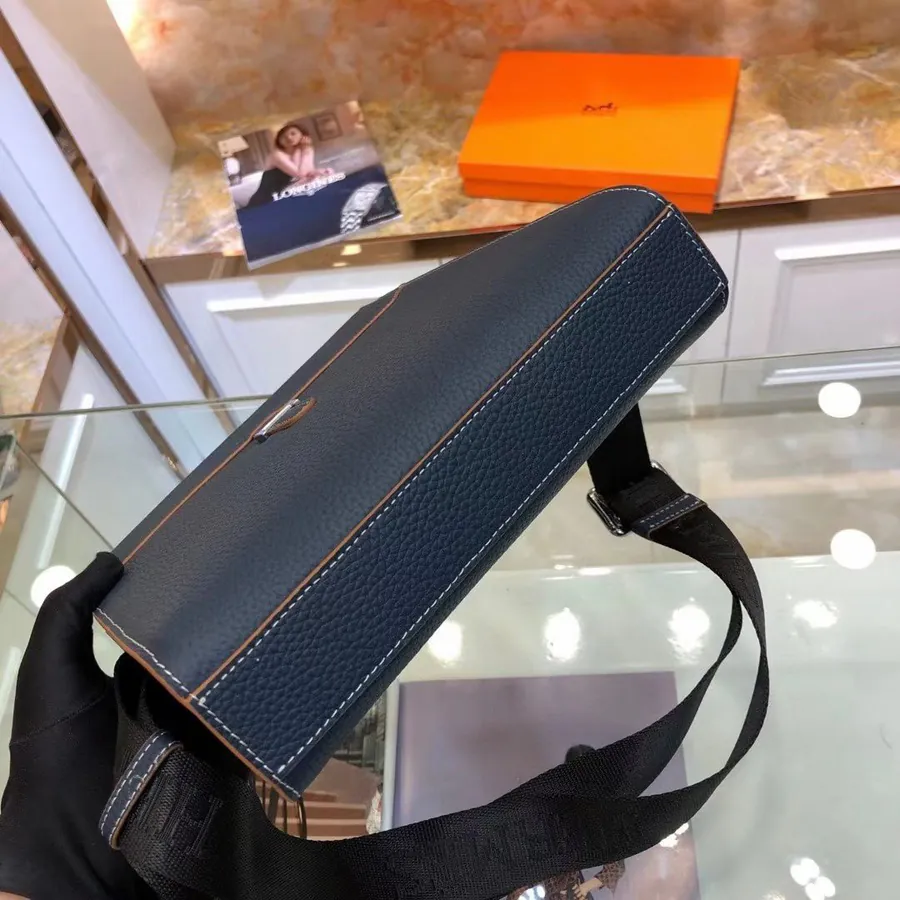 Blue Crossbody Bag Premium Italian Top Grain Calfskin