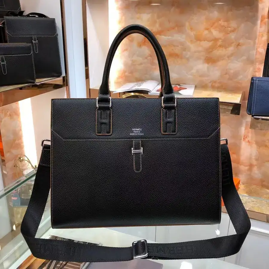 Ema Business Bag Black Premium Full Grain Calfskin