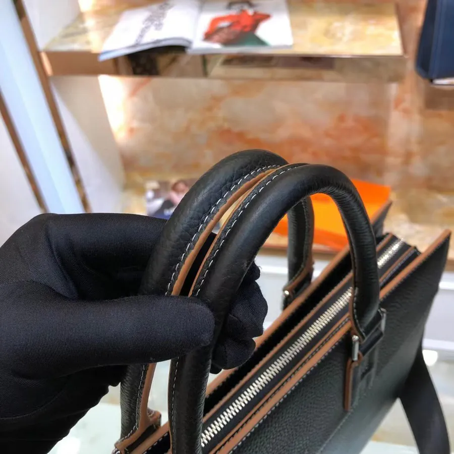 Ema Business Bag Black Premium Full Grain Calfskin