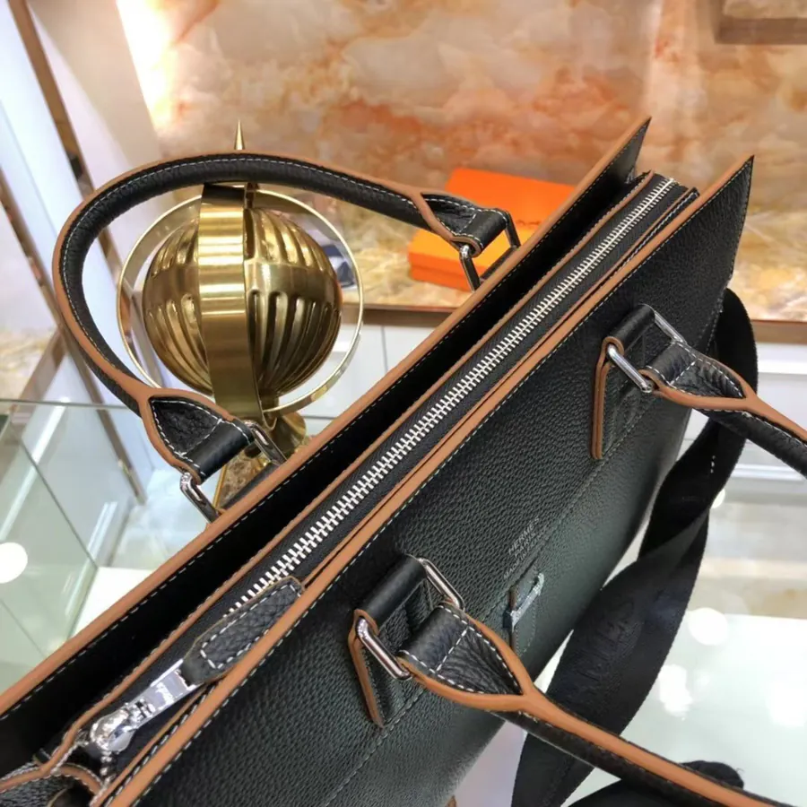 Ema Business Bag Black Premium Full Grain Calfskin