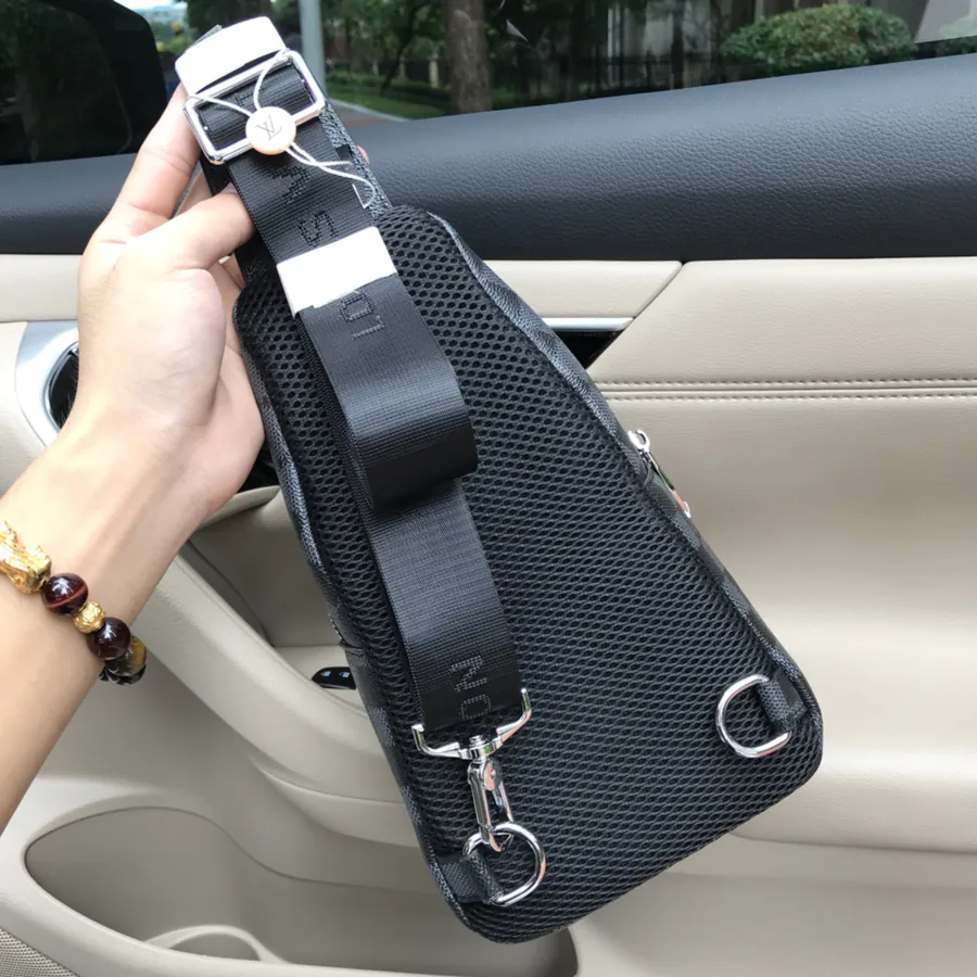 LV Men's Chest Bag Elegant Leather Design