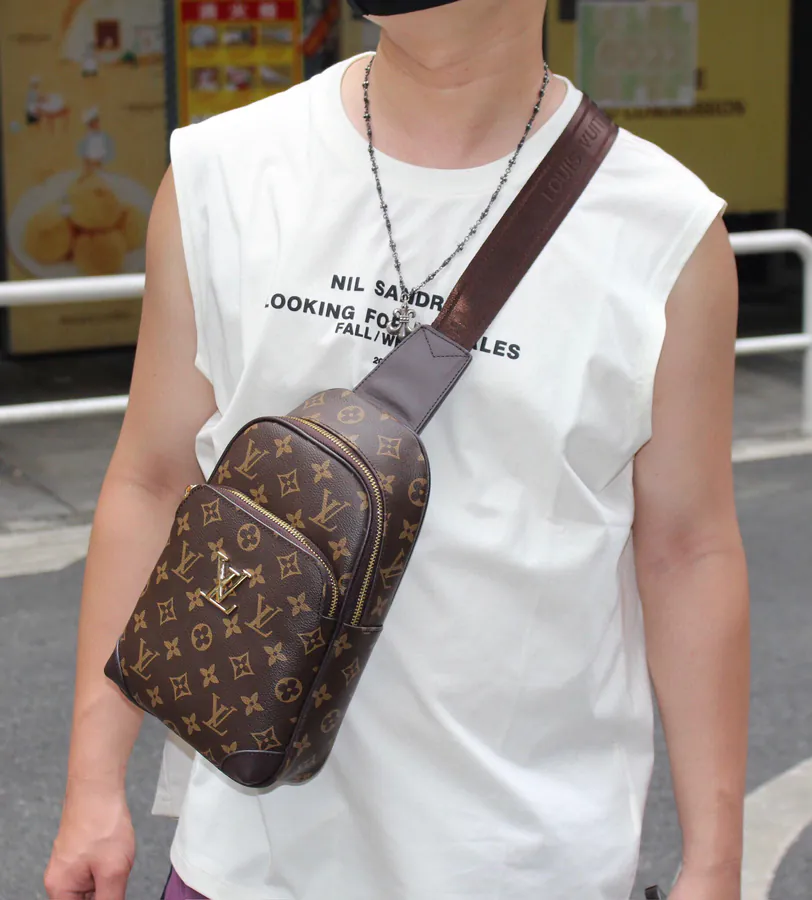 Vintage Style Clutch Classic Leather and PVC