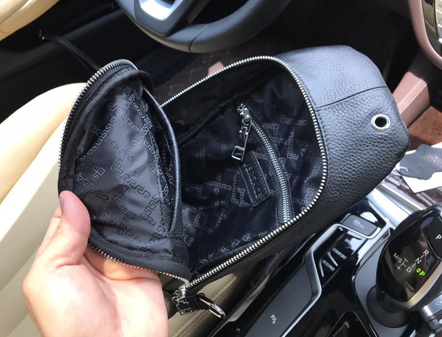 Versace Chest Bag in Premium Full Grain Leather