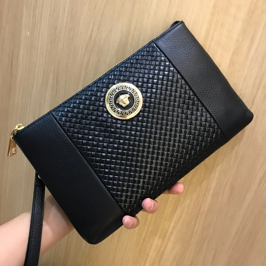 VERSACE Bucket Bag in Grained Calfskin