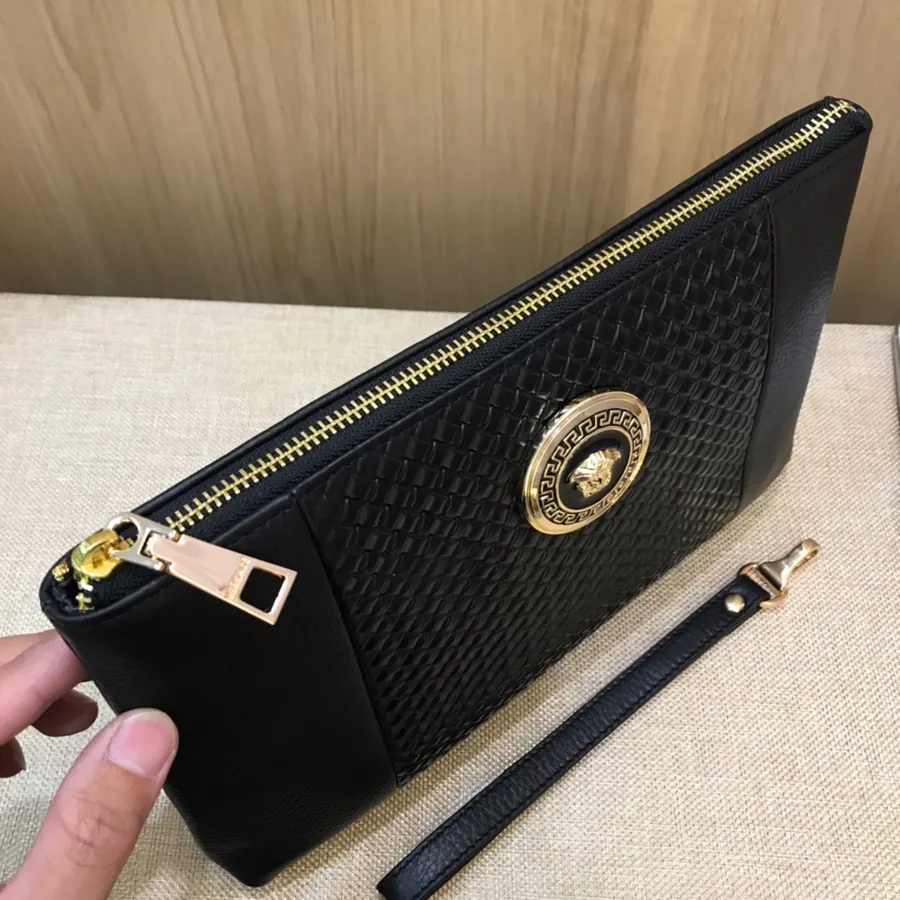VERSACE Bucket Bag in Grained Calfskin