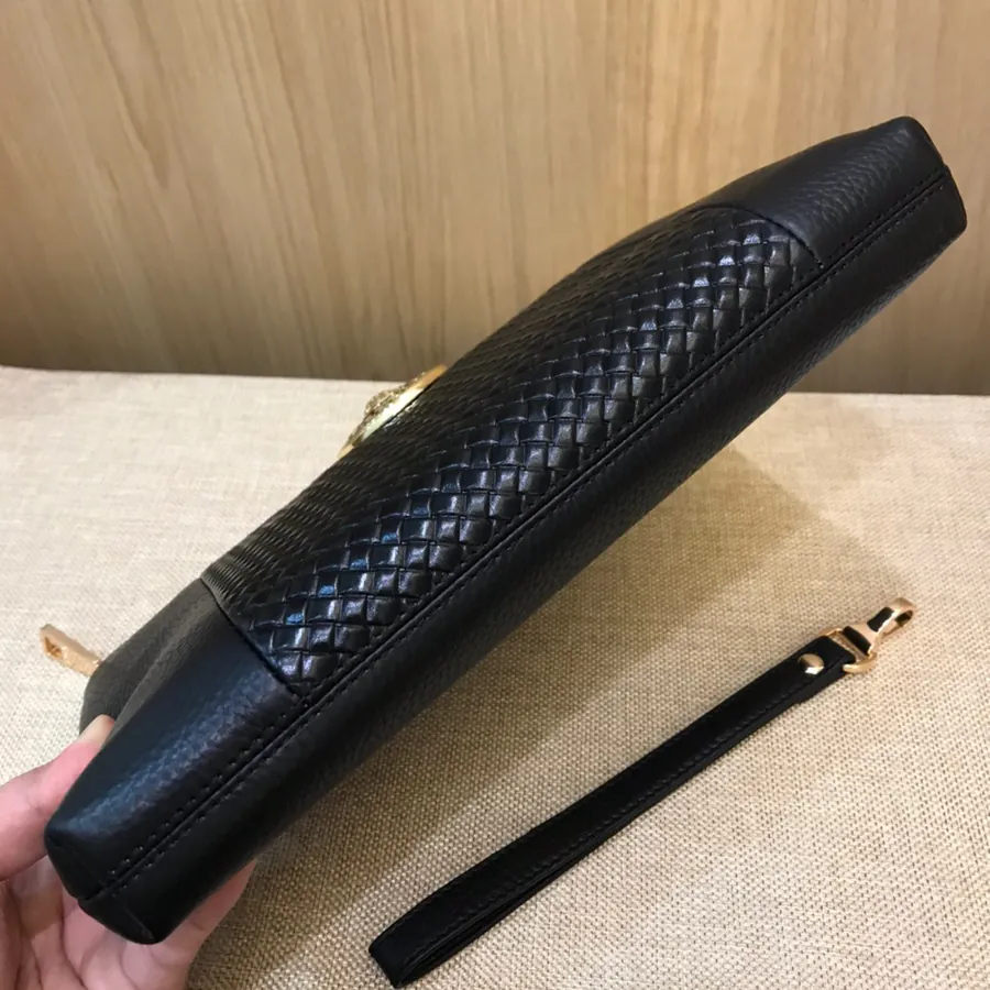VERSACE Bucket Bag in Grained Calfskin