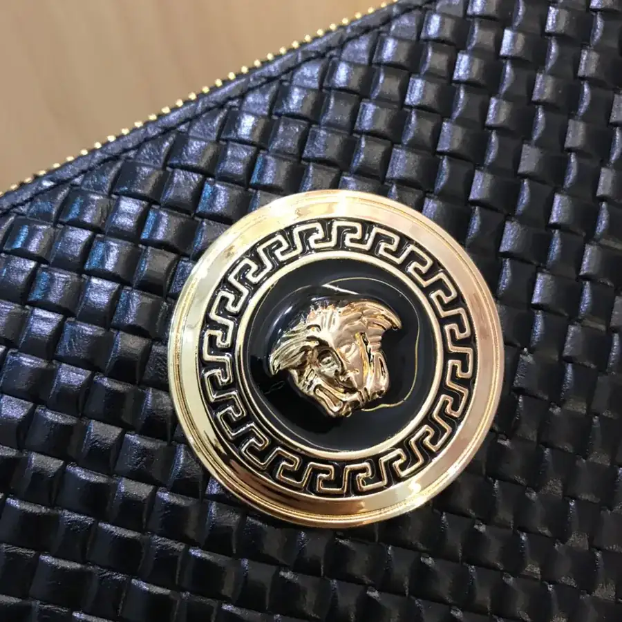 VERSACE Bucket Bag in Grained Calfskin