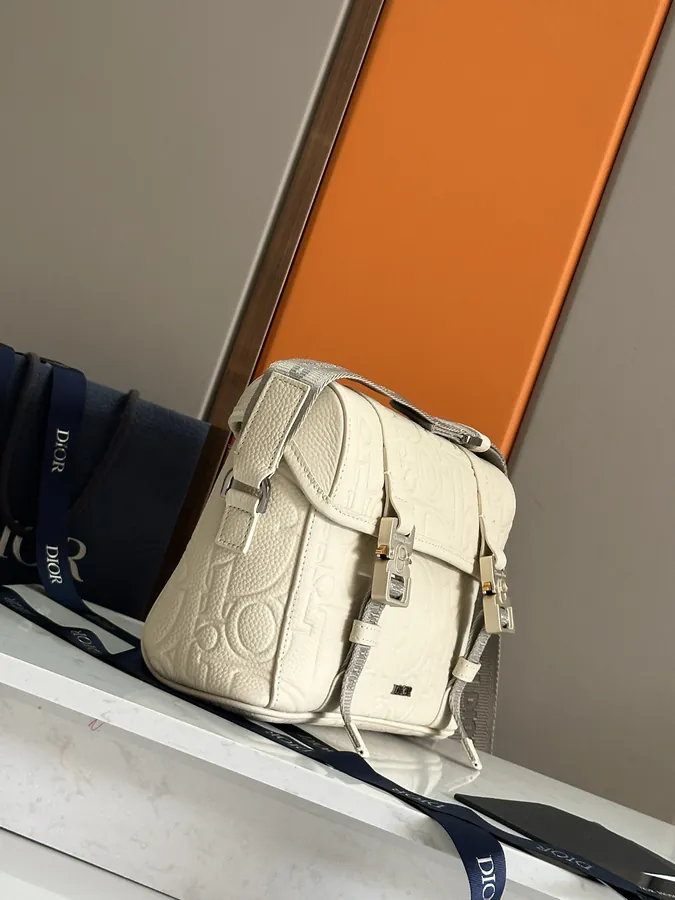 Gravity Print Leather Messenger Bag Hit the Road Collection