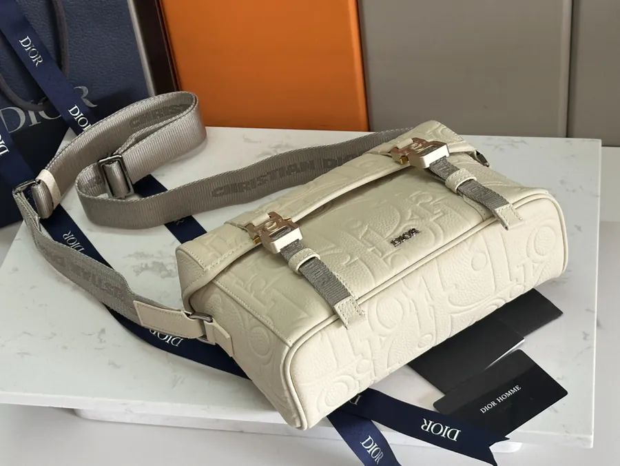 Gravity Print Leather Messenger Bag Hit the Road Collection