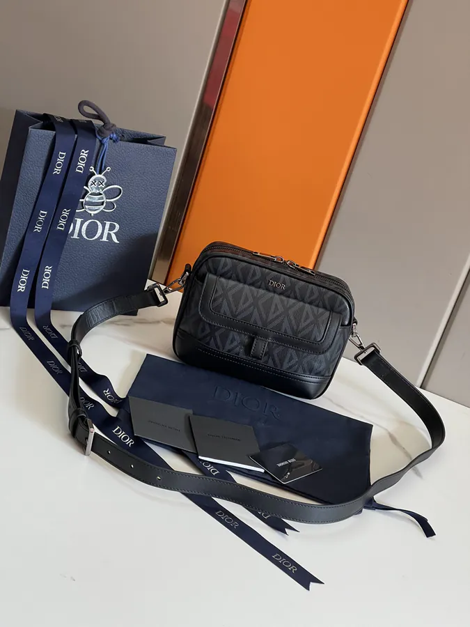 Hit the Road Messenger Bag Marc Bohan Diamond Pattern
