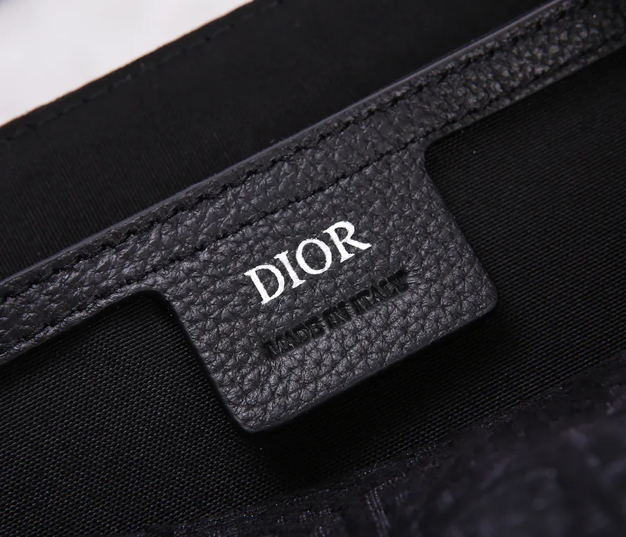 Mini Saddle Messenger Bag in Black Grained Calfskin