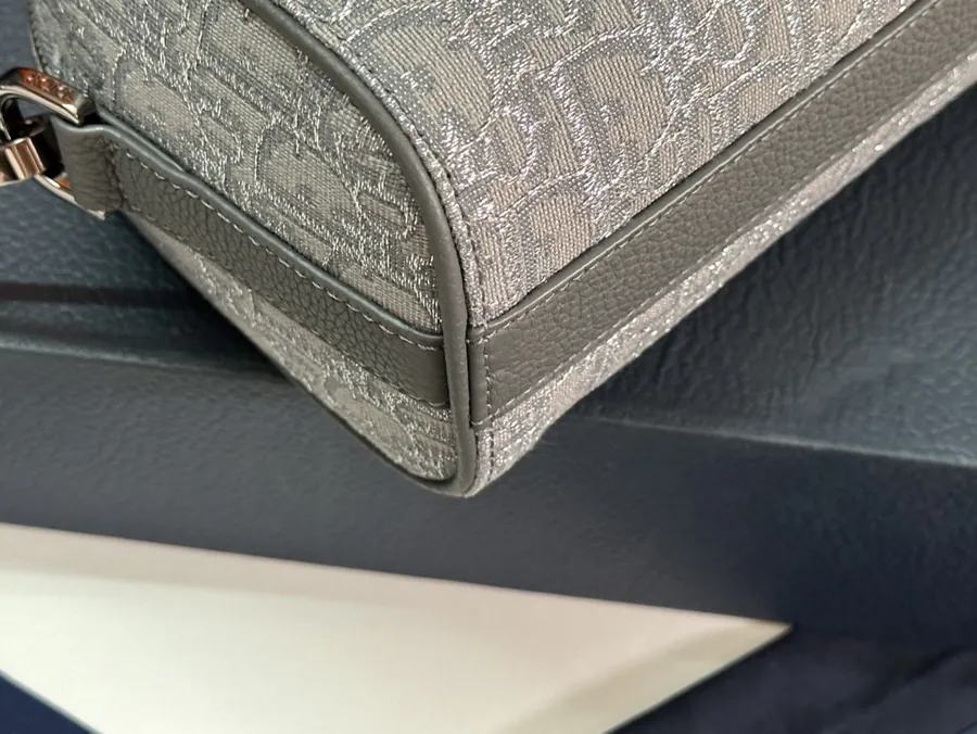 Lingot 22 Handbag Modern Design with Oblique Print and Grained Calfskin