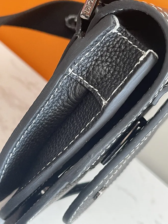 Top Original Saddle Bag Black Oblique Print