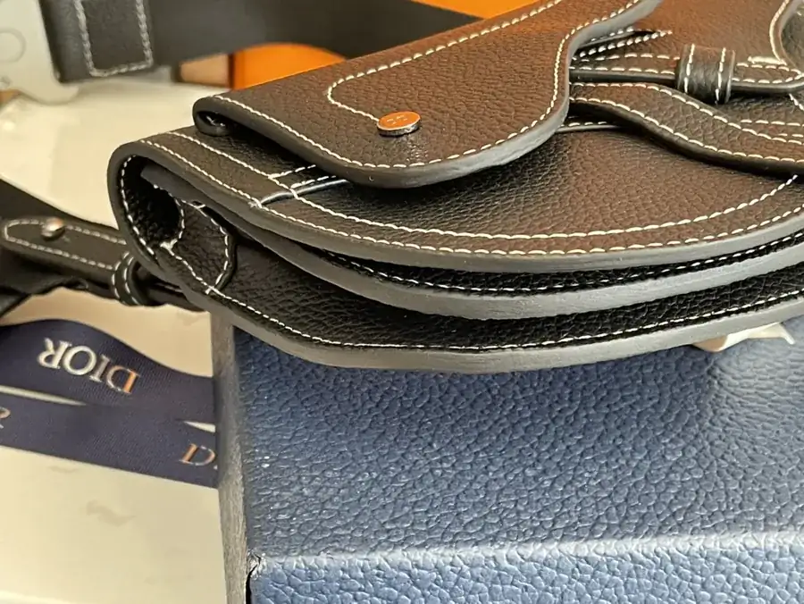 Top Original Saddle Bag Black Oblique Print