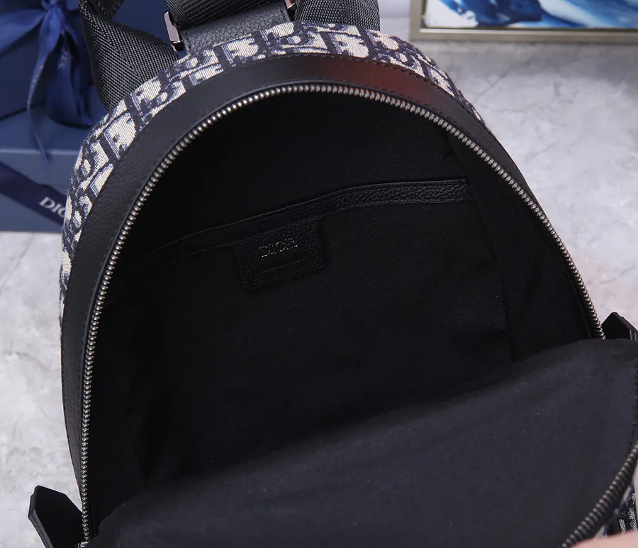 Rider Inspired Oblique Print Crossbody Backpack