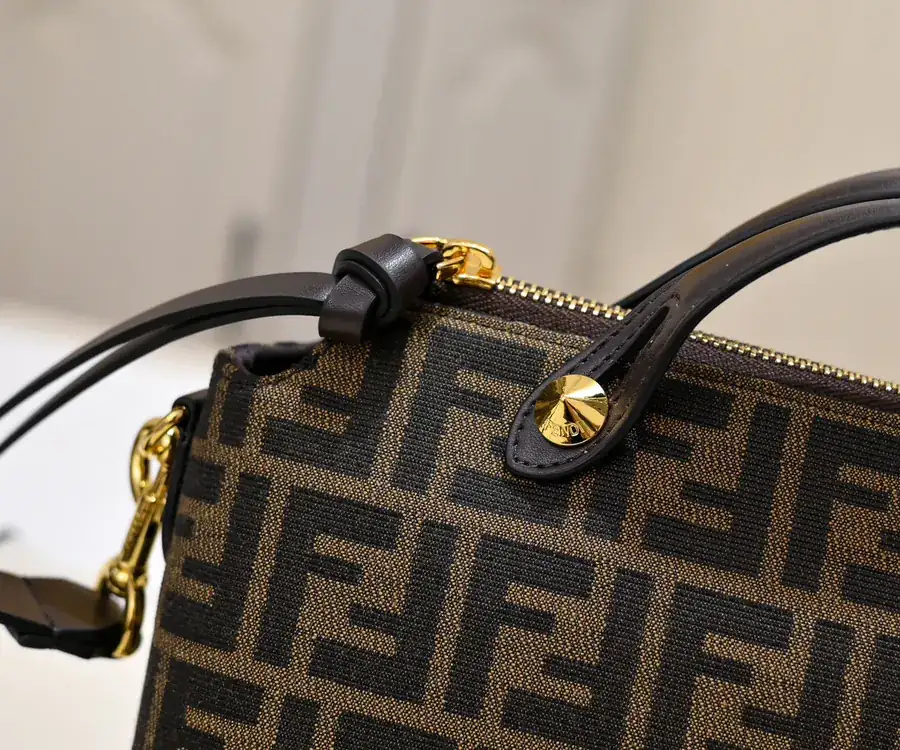 FENDI Boston Tote Bag Classic Leather and Calfskin